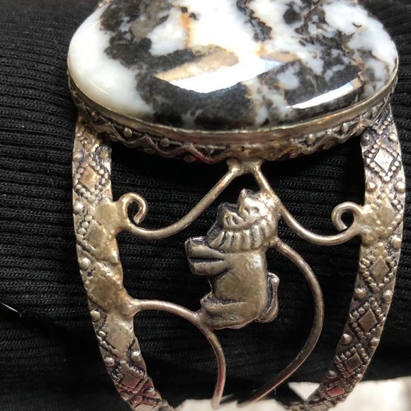 🖤White Buffalo Turquoise Sterling Silver Cuff - Picture 2 of 9